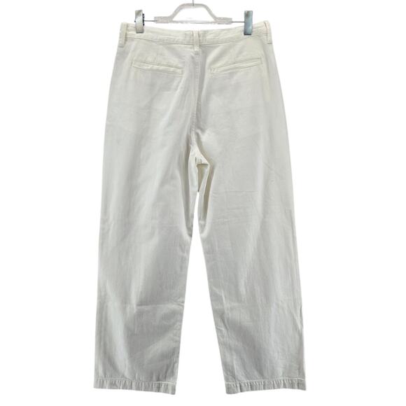 Madewell Jeans Womens 30 NEW Baggy Straight White High Rise Wide Leg Pleated - Picture 3 of 11